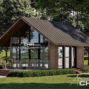 Tiny House Plans, 16’ x 32’, 512 SF, 1 Bed, Tiny House, Cabin Plans, Cottage Plan, A Frame House, House Plans, Prefab House, Tiny Home,
