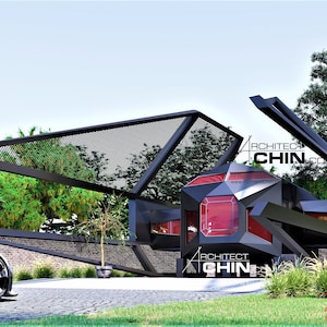 Tie Silencer, 28’ x 45’, 360 SF, 2 Beds, Tie Fighter, Star Wars House, Star Wars, Imperial Fighter, Kylo Ren, Tiny House, Tiny House Plans