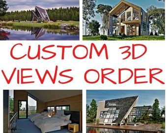 Custom 3D Plans, 3D Views, 3D drawings, Artist Impression,  Architects Drawing, Architects Plans, House Design, Custom House Plan, 3D plan
