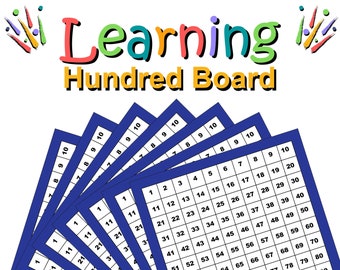 100 Numbers Learning Board, Math Games for Kids, Math fun game, Age 5+, Grade 1+, Classroom Math, Homeschool Math, Learning Kit, Math Puzzle