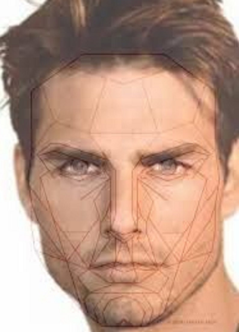 Male Face Template, Male Face Ratio, Male Face Grid, Front Face Male Face Template, Male Face Ratio, Male Face Grid, Front Face