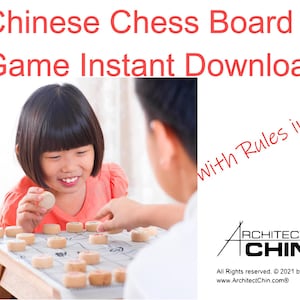 Chinese Chess Printable Board Game, Chinese Checkers Game, Chinese Chess , Printable Chinese Chess , Family Game, Kids Board Game, Xiangqi
