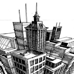 3 Point Perspective Grid Printable, Printable Grid, Drawing Grid ...
