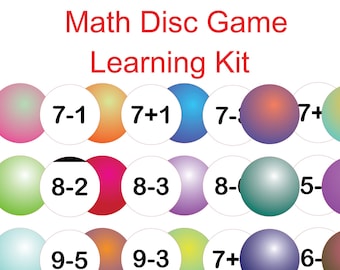 Math Disc Game, Add & Subtract Learning (Digital Download)