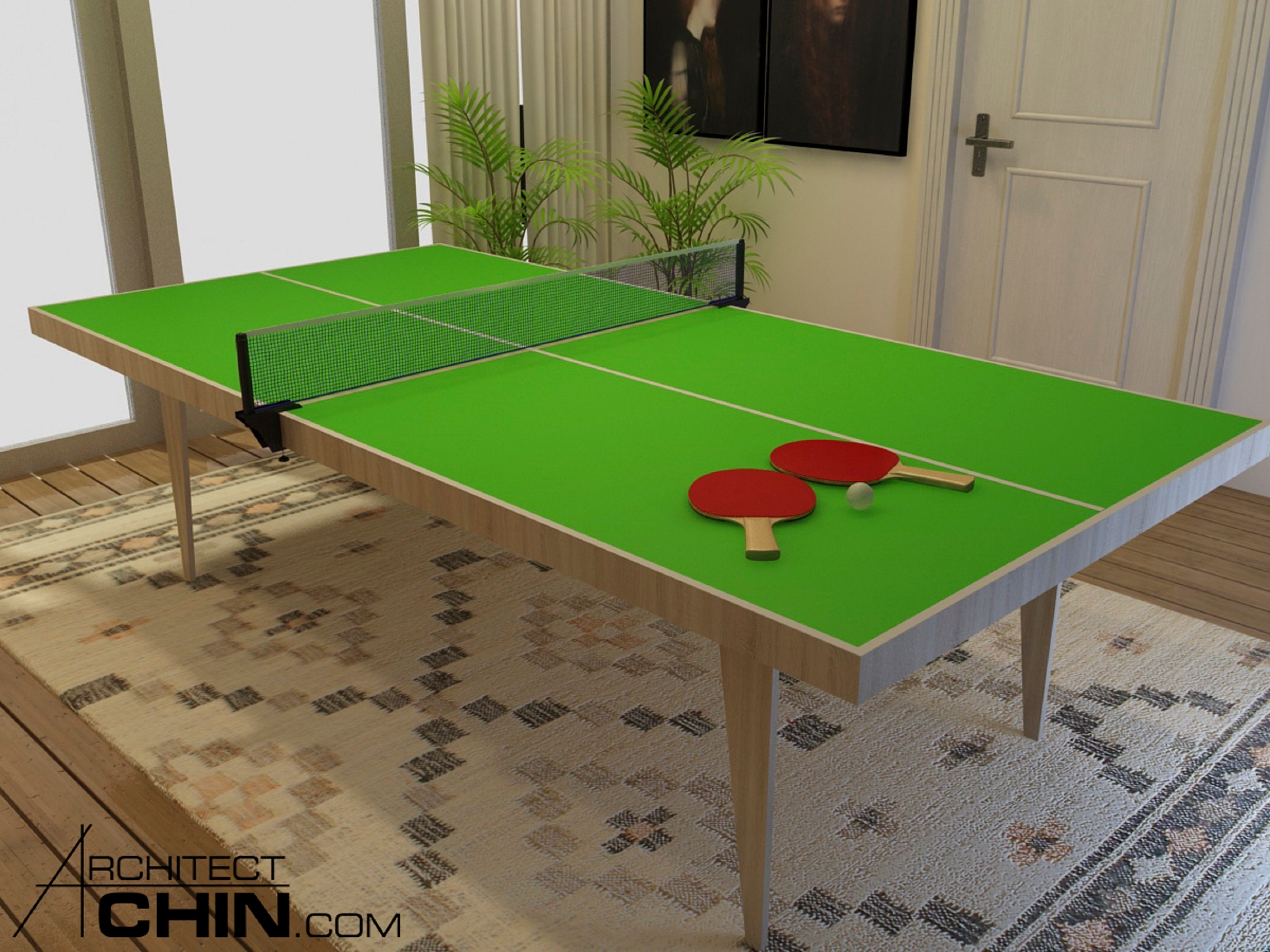 Plywood Ping Pong / Dining Table, Furniture Blueprints, Ping Pong Table