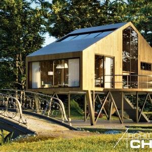 Small House Plans, 16’ x 40’, 1,024 SF, 1 Bed, Cabin Plans, Tiny House, DIY House Plan, Office Plan, Cottage Plan, DIY House, Tiny Home,