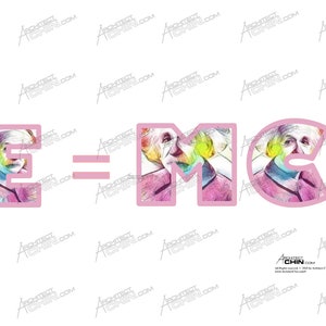 E = MC2 Printable, PNG, SVG Design, Einstein Equation, Einstein, T ...