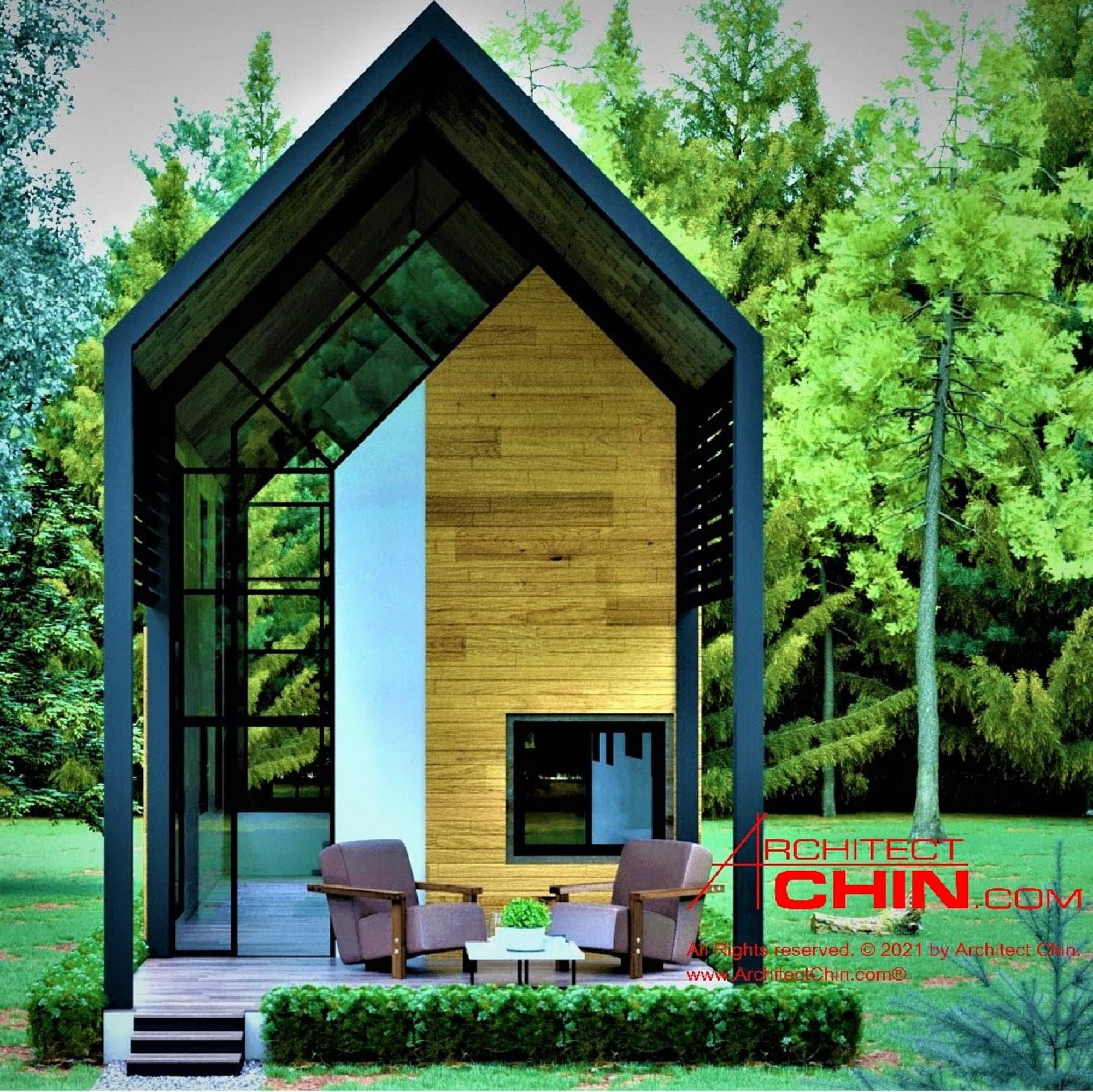 Tiny House Plans 16 X 44 768 Sf 2 Beds Tiny Etsy Ireland