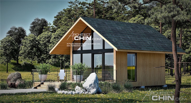 Tiny House Plans 16 x 32 512 SF 1 Bed Tiny House Cabin | Etsy