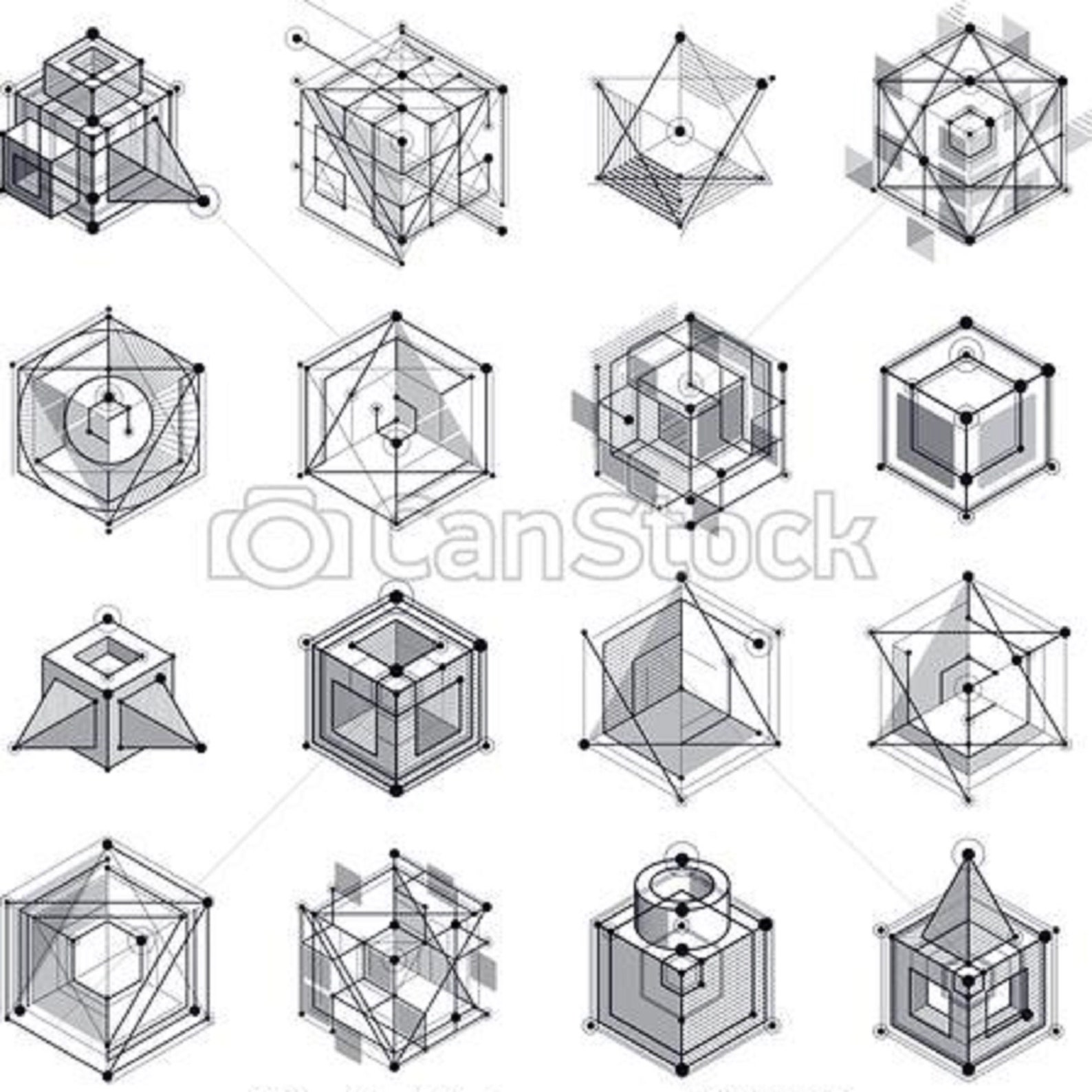 Dot Grid Printable Template, Dot Printable Grid, Drawing Grid
