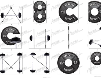 Gym Font, Gym Letters Alphabet, Workout Letters, Barbell Font, Weight Lifting, Barbell Font, TTF, Gym, Barbell, Printable, Gym Alphabets