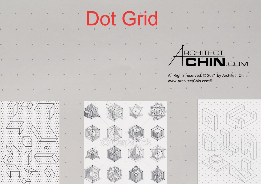 Dot Grid Printable Template, Dot Printable Grid, Drawing Grid ...