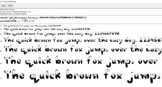 Orange Fruit Font Alphabet | Clip Art, TTF, OTF (digital Download
