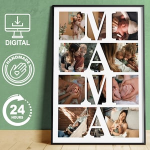 WORD PHOTO COLLAGE | photo gift idea| collage with word | original personalized photos | DesignsByMobelmart