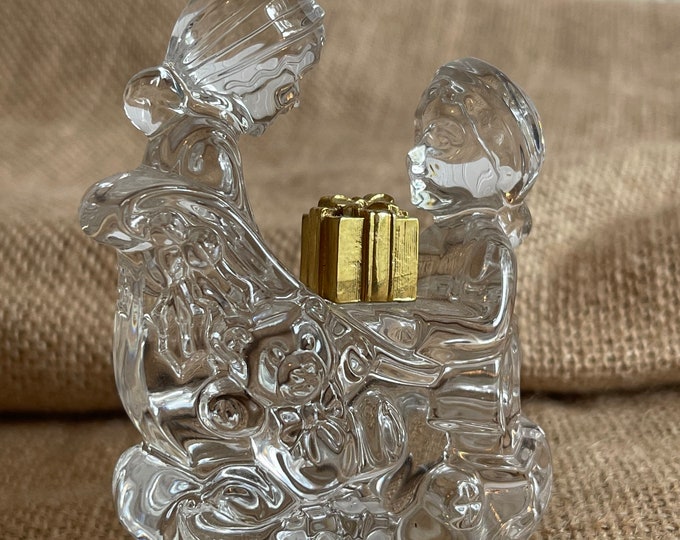 Christmas Present ~ Crystal Girls ~ Rocking Sleigh ~ Gold Gift ...