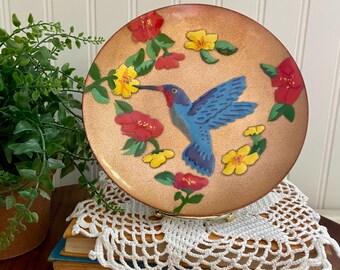 Annemarie Davidson 銅製エナメルプレート　Vintage Vintage Annemarie Davidson Copper Enamel Plate: Modernist Bird