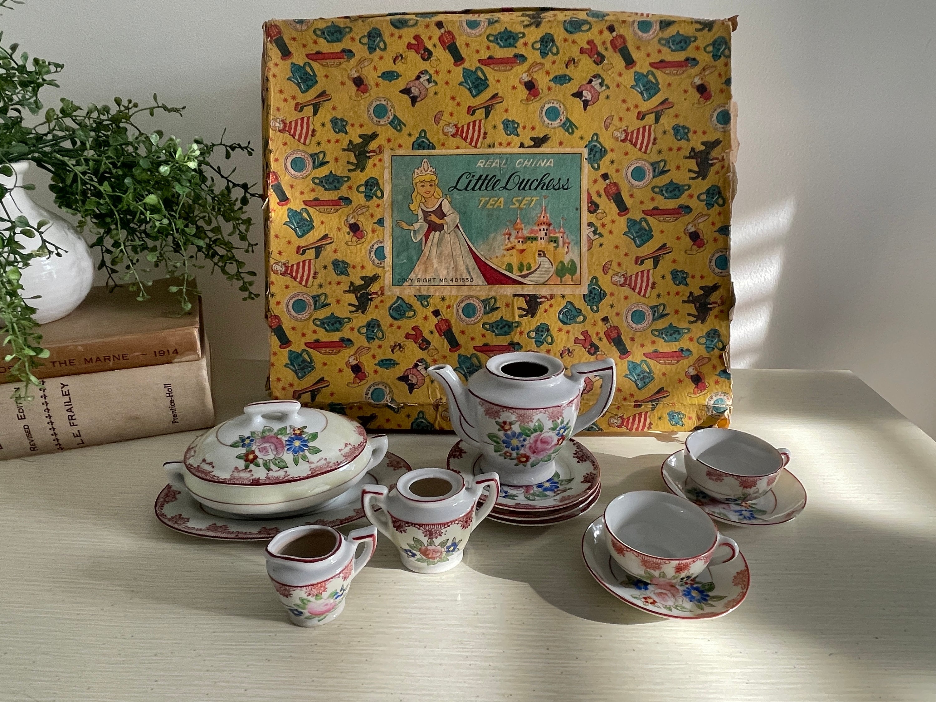 Vintage Little Duchess Children's China Tea Set • Miniature Floral