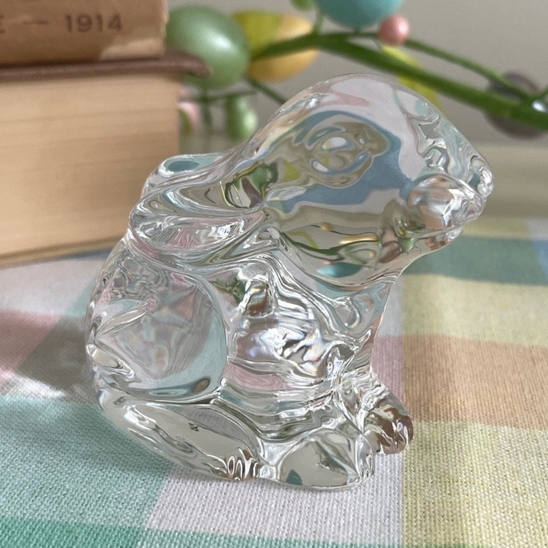 Vintage Waterford Crystal Rabbit Figurine. Bunny-sitting Ears Down ...