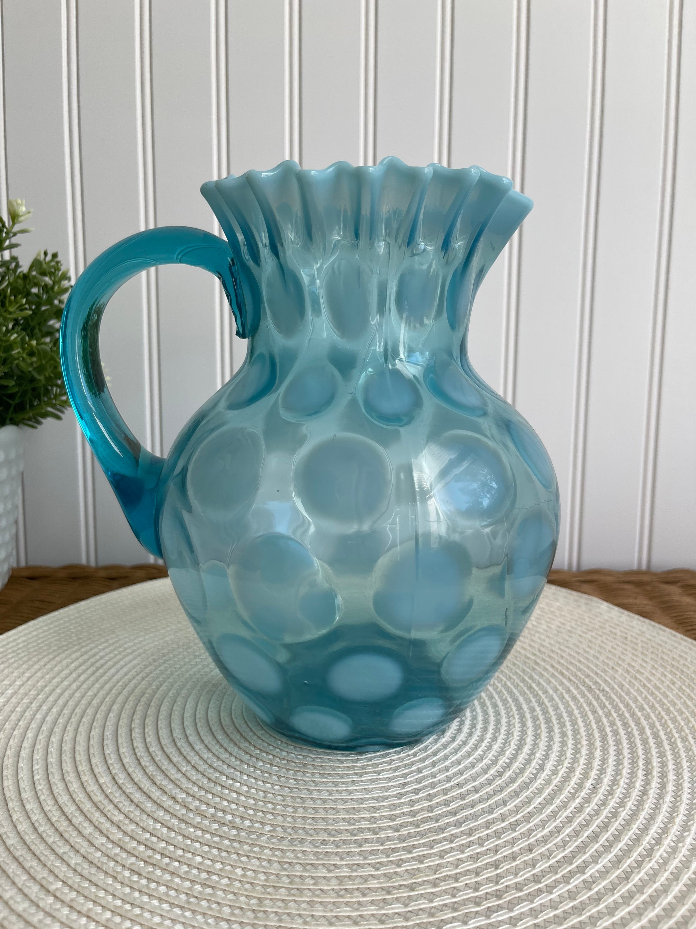 花瓶・フラワースタンド VINTAGE FENTON COIN DOT BOWL Vintage FENTON COIN DOT Art Glass (aka Coin Spot): Beautiful