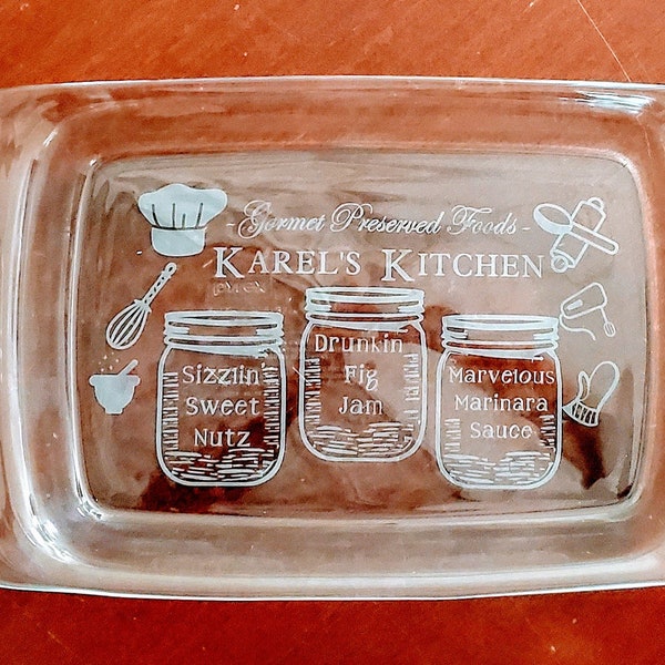 Etched Casserole Dish - Etsy