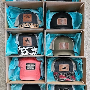 Make A Custom Hat ---- Put Your Horses&#39; Name on any Hat.  See Facebook page for more pictures of hats and patches.