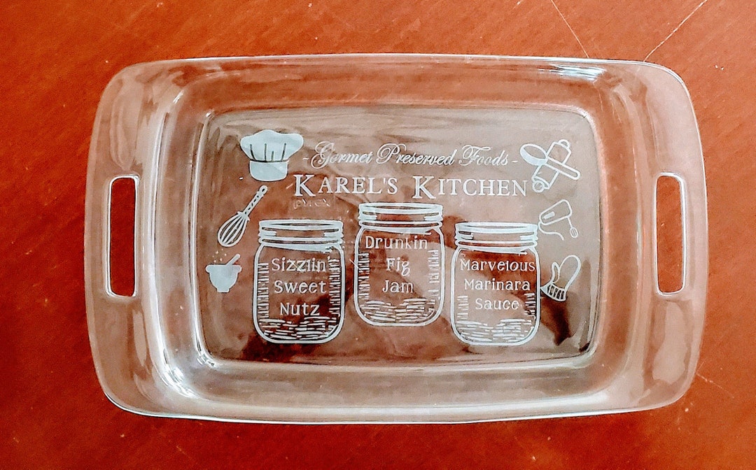 Custom Etched Casserole Dishes and Pie Pan. Never Leave a Potluck With ...