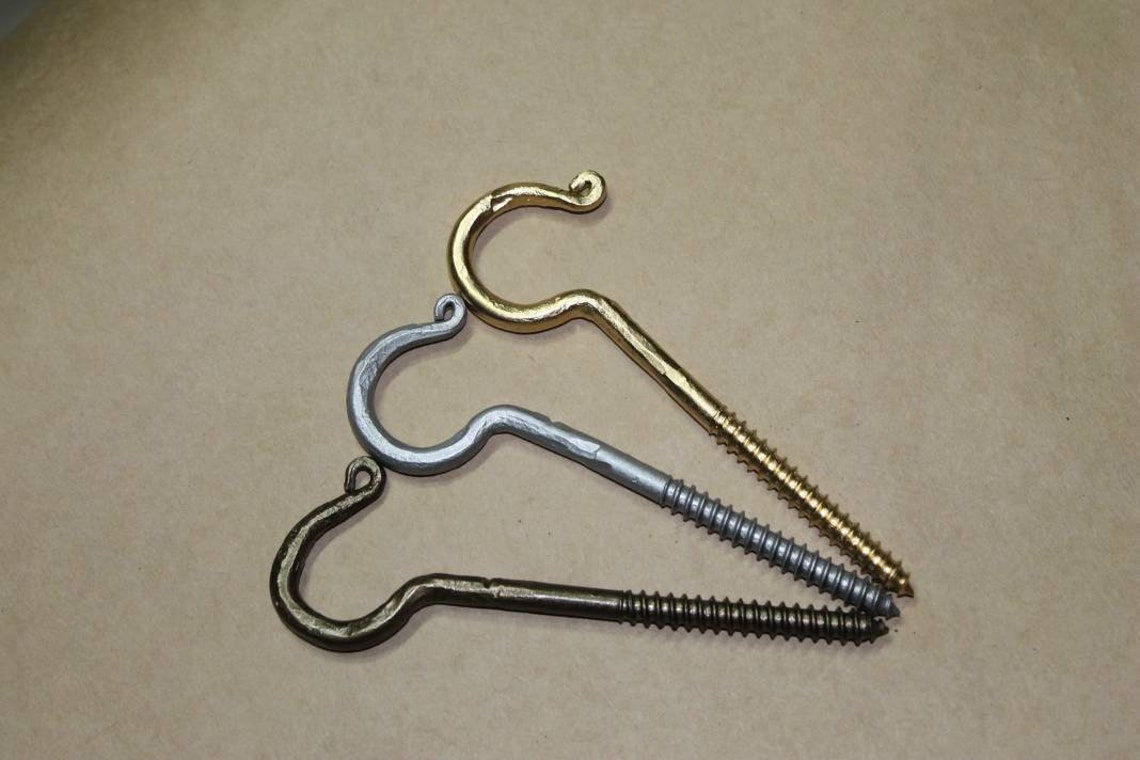Set of 3 Hand Ceiling Hook Beam Screw in Hook Threaded Etsy