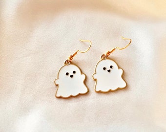 Kawaii Ghost Earrings, Halloween Costume Jewelry