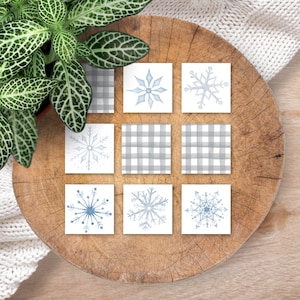Juego de coincidencias de invierno, Actividad Montessori para niños pequeños, Actividad de coincidencias preescolares, Actividad de invierno en casa, Estudio de copos de nieve, Charlotte Mason