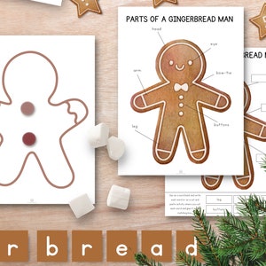 Christmas Unit Study, Gingerbread Man, Homeschool Learning Materials, Winter Montessori Lessons, Winter Homeschool Unit, Christmas Theme