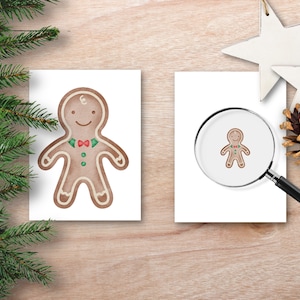 Atividade de partida de ampliação de Natal, atividade de inverno Montessori, atividade prática para crianças, unidade temática de inverno, cartões flash de Natal para crianças