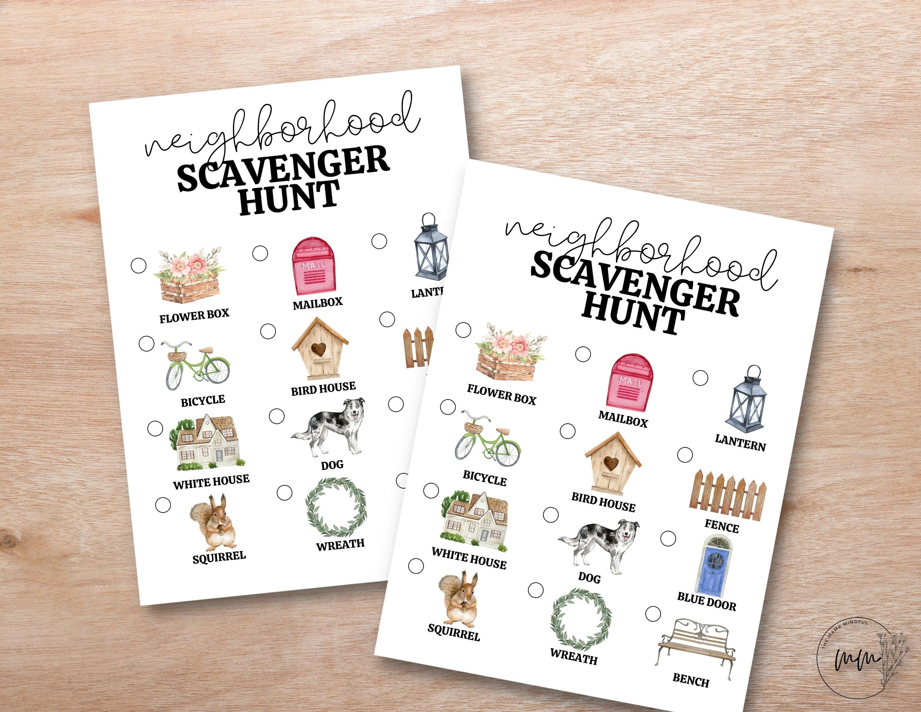 Outdoor Neighborhood Scavenger Hunt for Kids, Summer Activity for ...