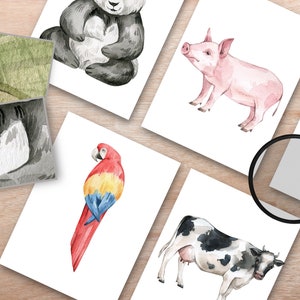 Animal Pattern Matching Cards, Montessori Animals, Nature Study Cards ...