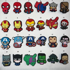 Heroes Shoe Charms