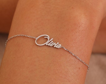 Leather K Charm Bracelet Sterling Silver Bracelet with Sterling Silver Cursive K Charm Sterling Silver Cursive K Charm Bracelet K Charm
