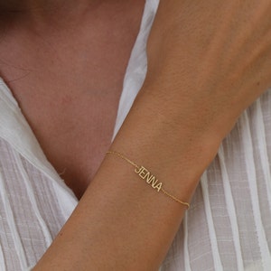 Dainty Name Bracelet, Custom Name Bracelet, Personalized Name Jewelry, Mothers Day Gift, Birthday Gift, Gift for Mom, Gift for Her image 2