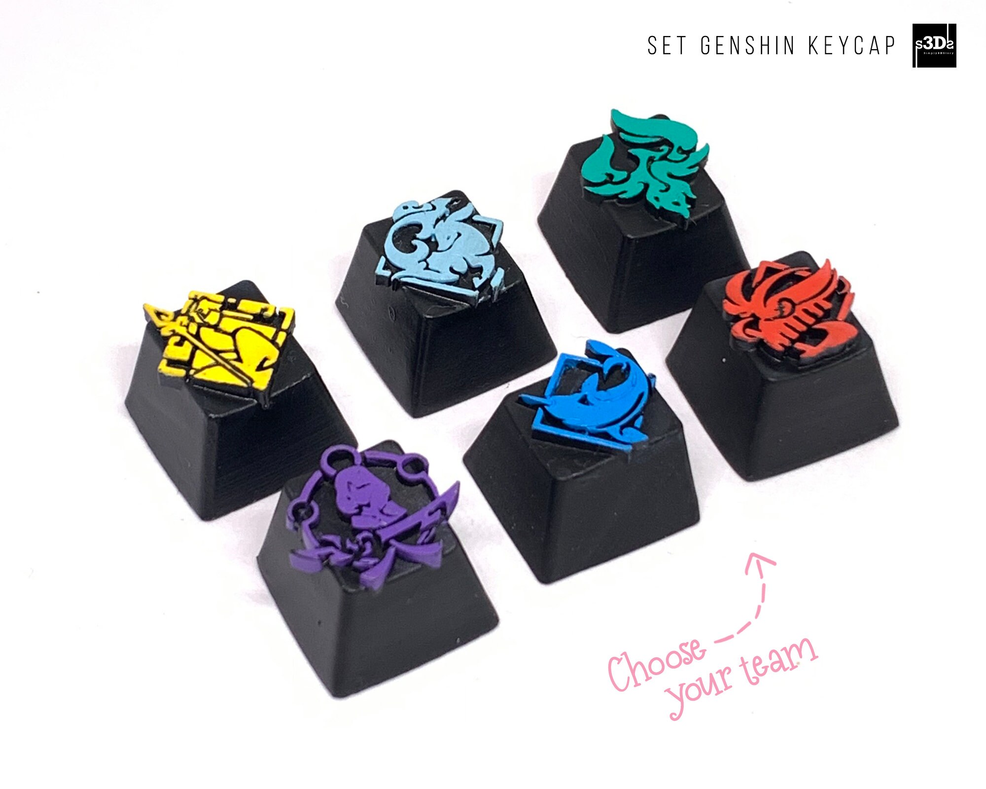 Customize Genshin Keycap Genshin Impact Gamer Traveler - Etsy