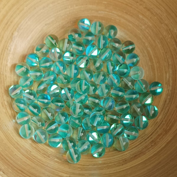 perles aqua aura 8mm