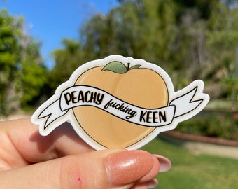 Peachy Keen Sticker| Vinyl Stickers| Hydroflask Stickers| Waterproof Stickers| Water Bottle Stickers|Laptop Stickers