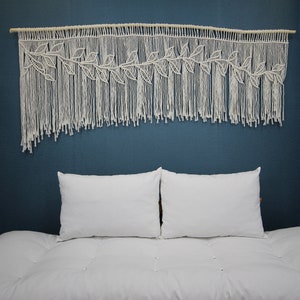 Macrame Wall Hanging Leaf Pattern, Macrame Woven Cord, macremè wall hanging image 5