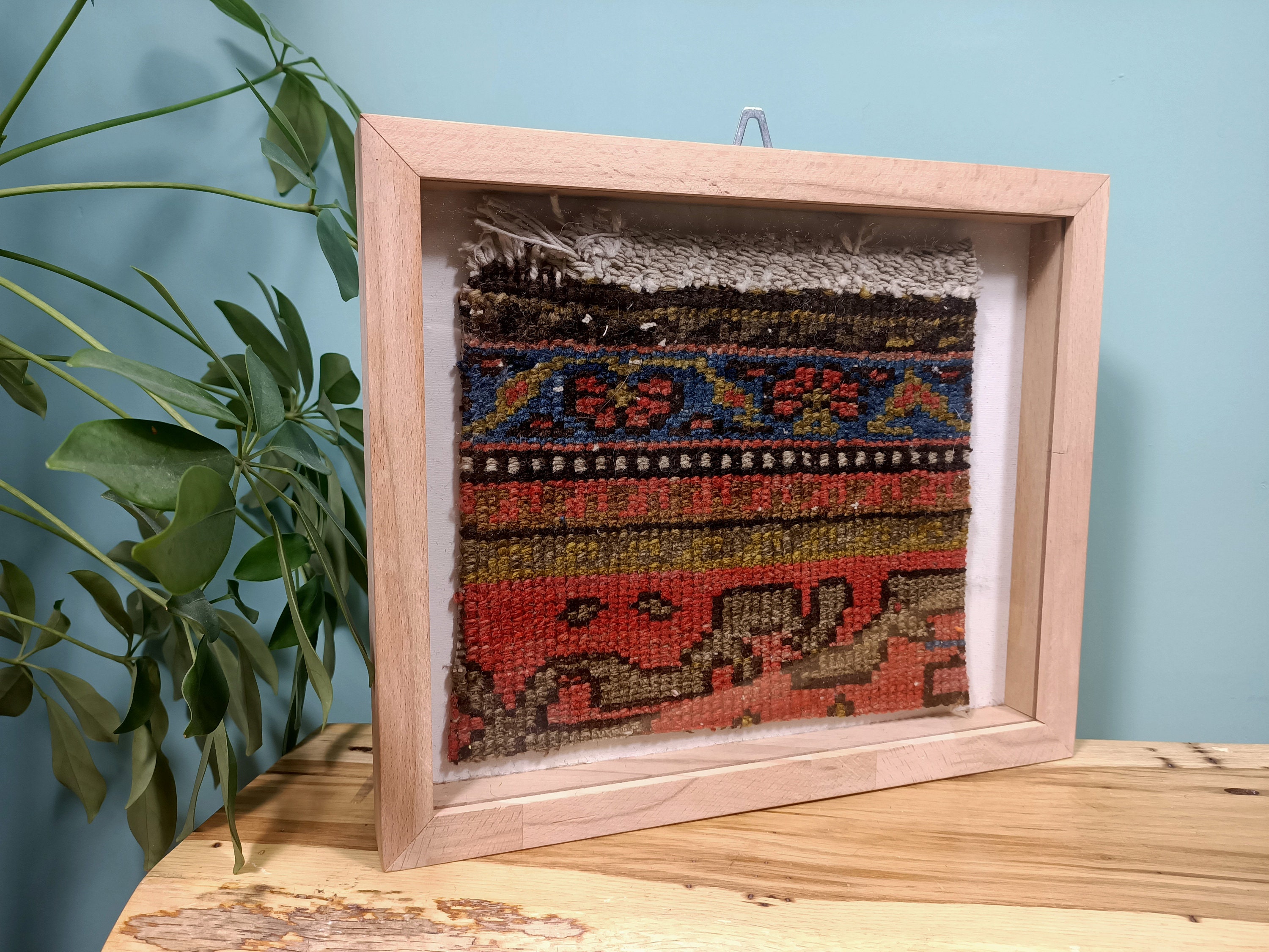 Framed Ornament Framed Textile Rug For Wall | Etsy