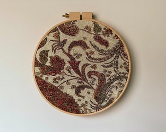 Decor wall art original vintage, Hoop wall hanging, Gallery wall  decor, Tapestry woven framed wall design