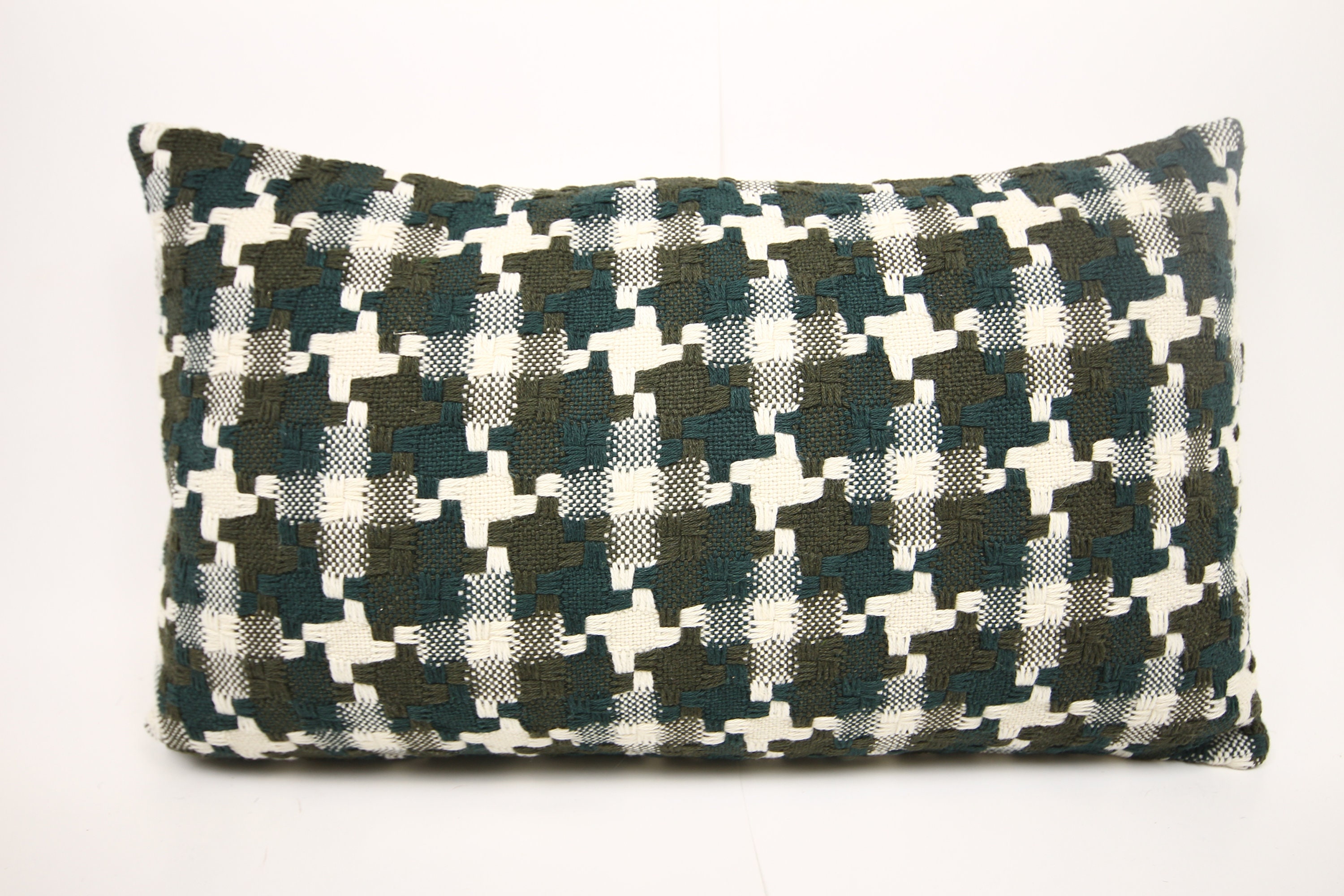 Green Accent Pillow Chenille Pillows Cotton Throw Pillow Etsy