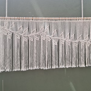 Macrame Wall Hanging Leaf Pattern, Macrame Woven Cord, macremè wall hanging image 6