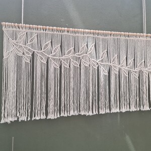 Macrame Wall Hanging Leaf Pattern, Macrame Woven Cord, macremè wall hanging image 4