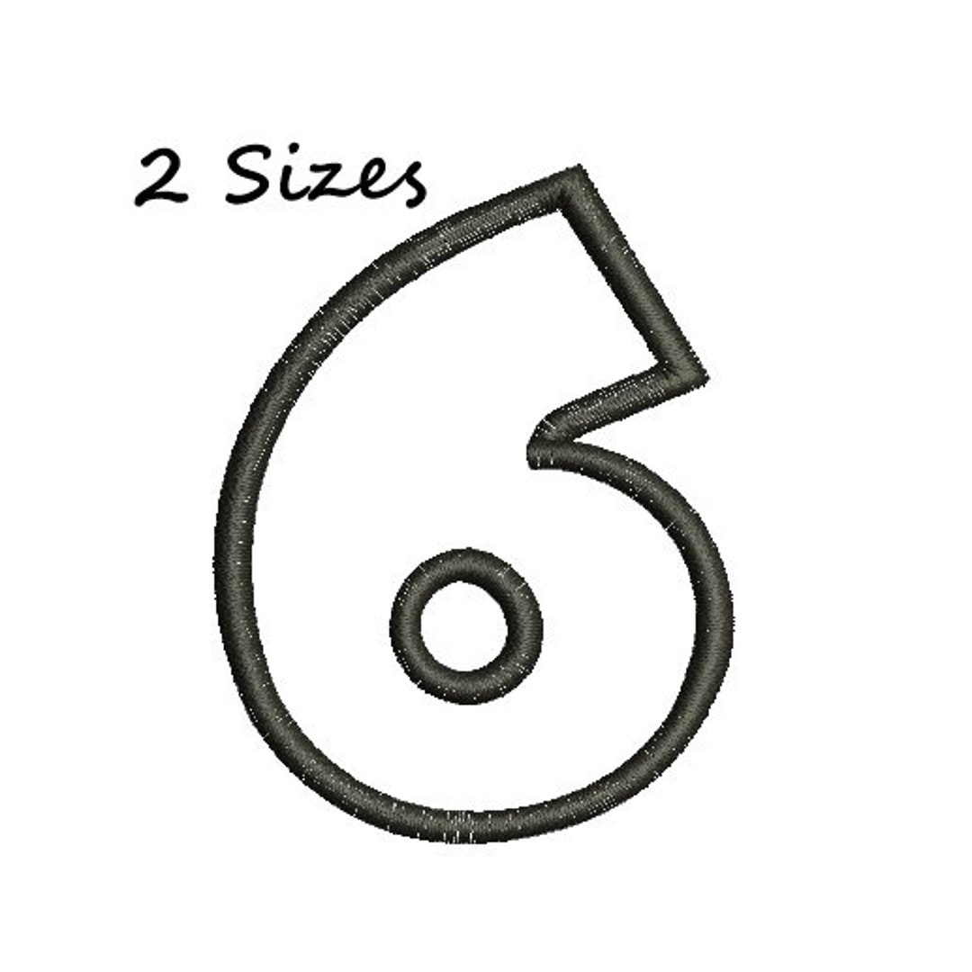 Applique Numbers Machine Embroidery Design 6 Numbers Applique Etsy