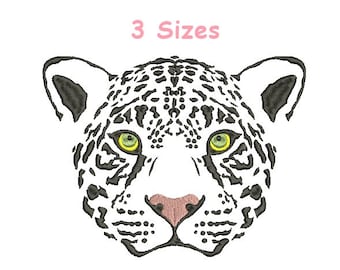 Jaguar Embroidery Design - Jaguar Head Embroidery - 3 Sızes - DIGITAL DOWNLOAD - Machine Embroidery