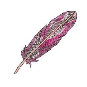 Feather embroidery designs - Feather embroidery design machine embroidery pattern - Purple Feather embroidery file