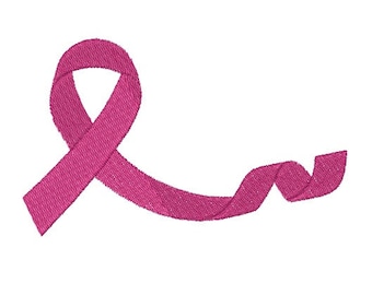 Breast cancer ribbon embroidery design - Cancer awareness embroidery - Ribbon embroidery design - Ribbon - Digital download