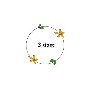 Wreath Embroidery - Monogram Frame - Laurel Wreath Machine Embroidery - Frame Embroidery - Badge Design - instant download